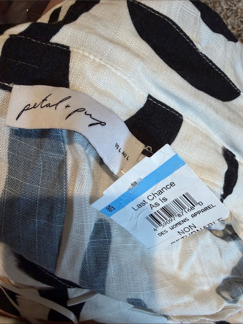 Petal & Pup Cosmo Belted Mini Shirtdress NWT size L - Picture 5 of 5